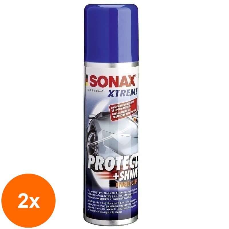 Set 2 x Spray cu Ceara, Protect And Shine, 210 ml, Sonax Xtreme