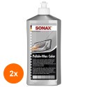 Set 2 x Polish cu Ceara pentru Culoarea Gri, Polish&Wax Nanopro, 500 ml, Sonax