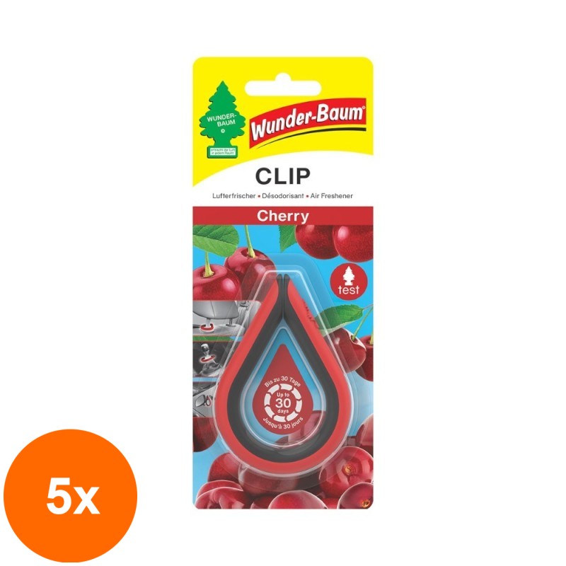 Set 5 x Odorizant Auto Clip Cherry, Wunder-Baum