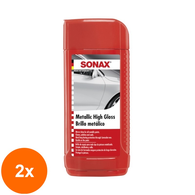 Set 2 x Polish pentru Vopsea Metalizata, 500 ml, Sonax