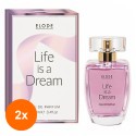 Set 2 x Apa de Parfum Elode Life is a Dream, Femei, 100 ml