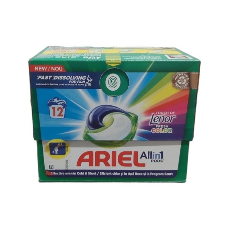 Detergent Capsule Ariel Touch of Lenor Color, 12 Capsule