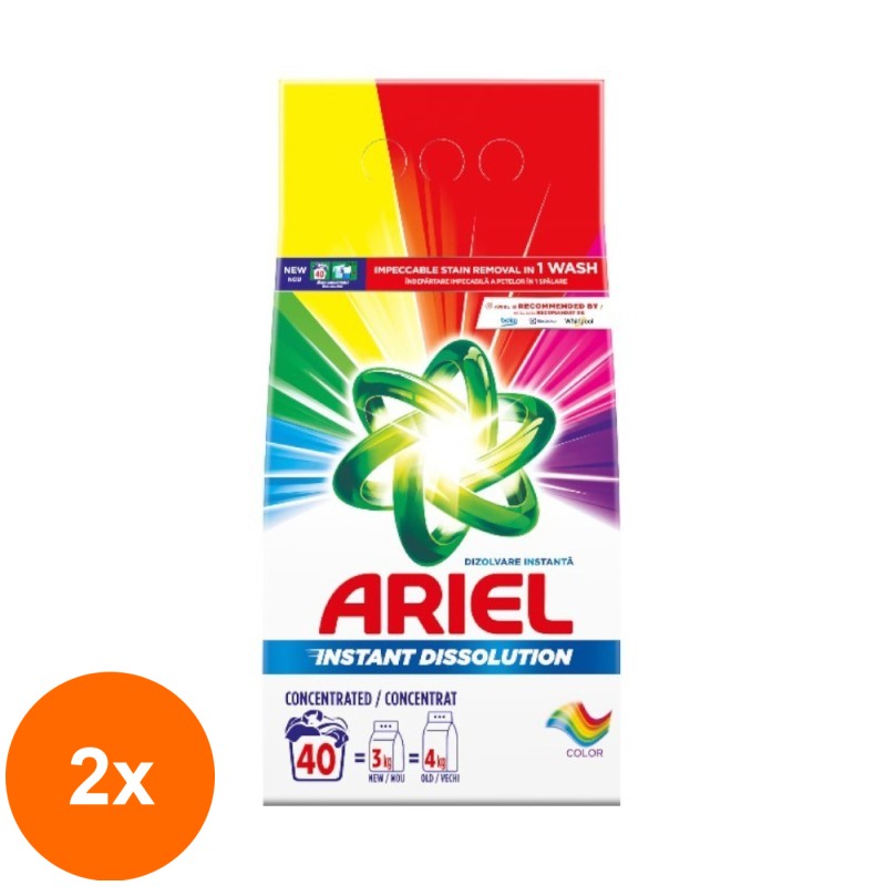 Set 2 x Detergent Rufe Ariel Touch of Lenor Color, 3 kg