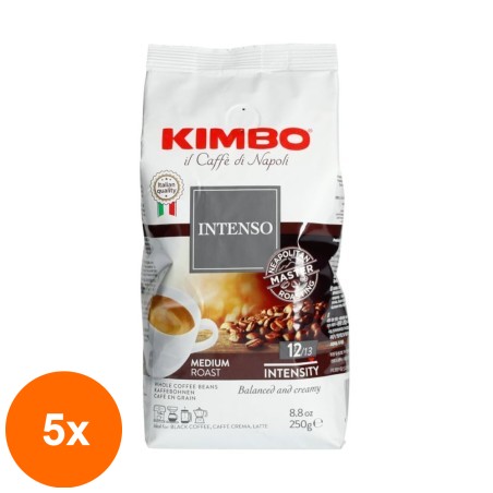Set 5 x Kimbo - Cafea Aroma Intenso Boabe 250g...