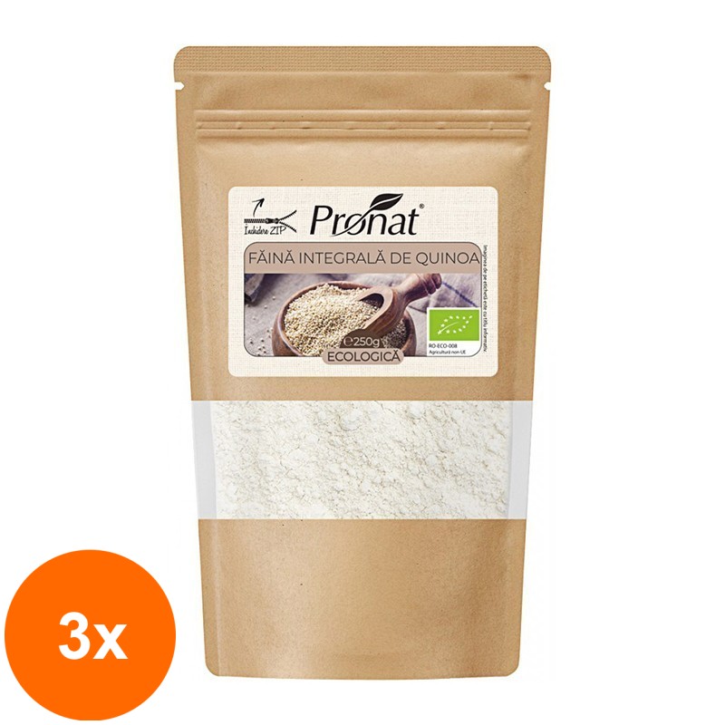 Set 3 x Faina Bio Integrala de Quinoa, Pronat, 250 g