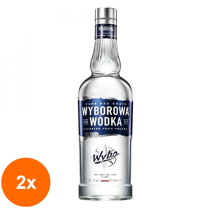 Set 2 x Vodka Wyborowa, 37.5% Alcool, 0.7 l