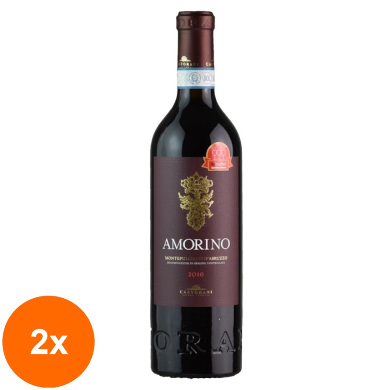 Set 2 x Vin Amorino Montepulciano D'Abruzzo Castorani, Rosu Sec, 0.75 l