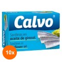 Set 10 x Sardine in Ulei Floarea Soarelui Calvo, 120 g