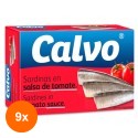 Set 9 x Sardine in Sos de Rosii Calvo 120 g
