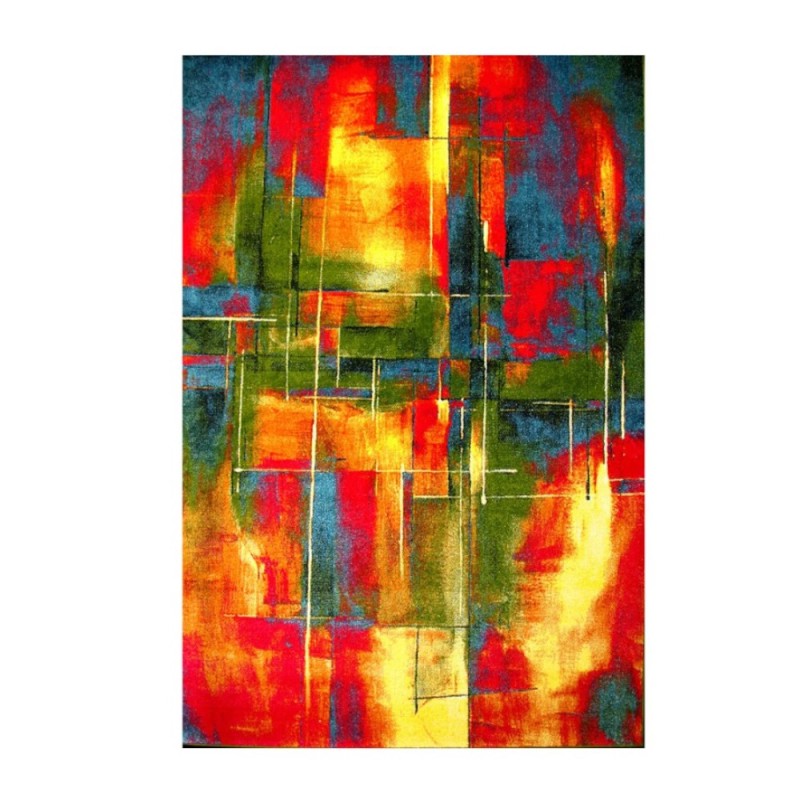 Covor Dreptunghiular, 80 cm x 150 cm, Multicolor, Model Kolibri