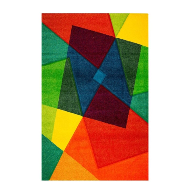 Covor Dreptunghiular, 80 cm x 150 cm, Multicolor, Model Kolibri Forme