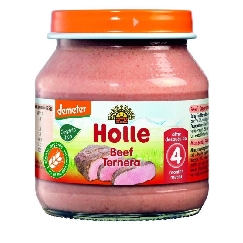 Piure cu Carne de Vita Eco, Holle Baby, 125 g