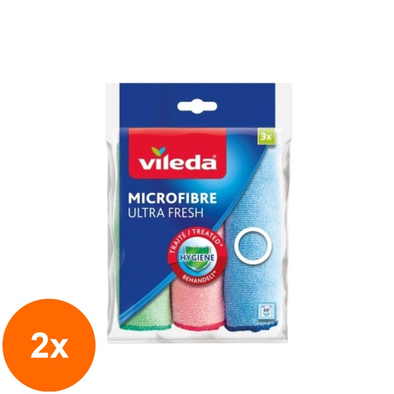 Set 2 x 3 Laveta Microfibre, Vileda, Ultra Fresh