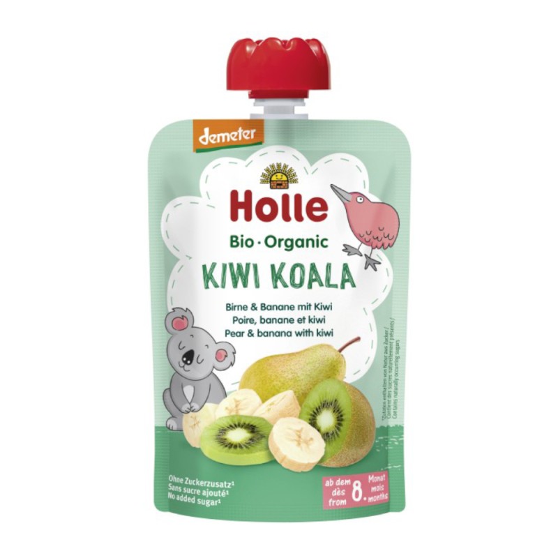Piure de Pere si Banane cu Kiwi Eco, Kiwi Koala, Holle Baby, 100 g