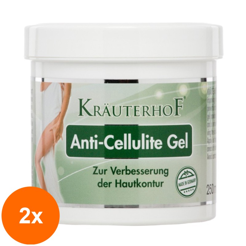 Set 2 x Gel Anti Celulitic, Krauterhof, 250 ml