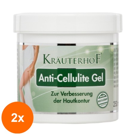 Set 2 x Gel Anti Celulitic, Krauterhof, 250 ml...