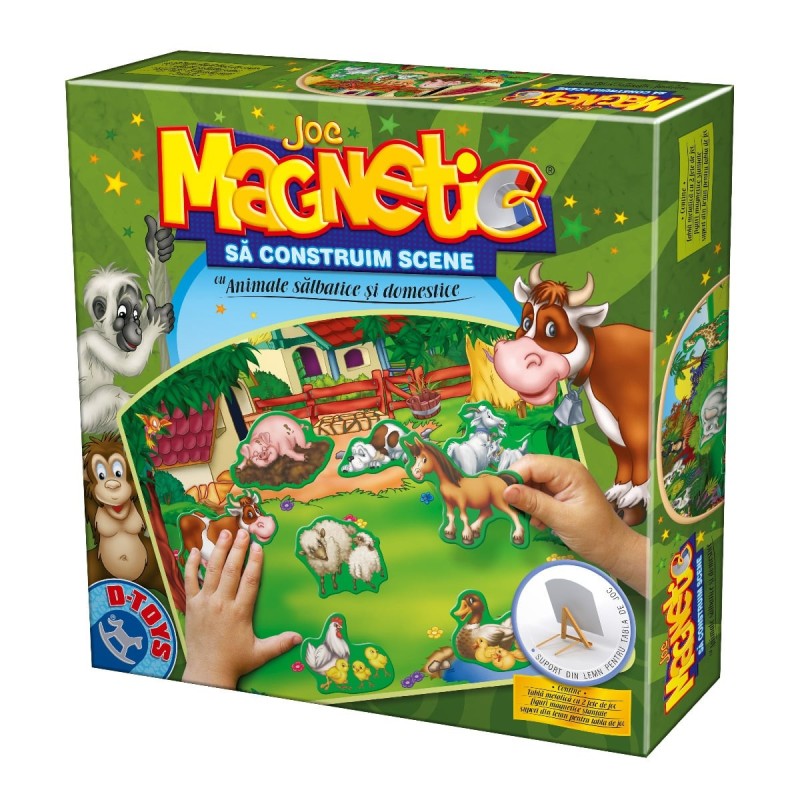 Joc Educativ Magnetic, D-Toys, Scene cu Animale Domestice si Salbatice
