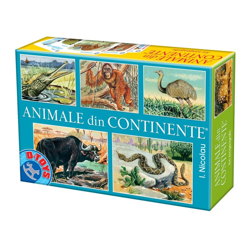 Joc Educativ, D-Toys, Animale din Continente
