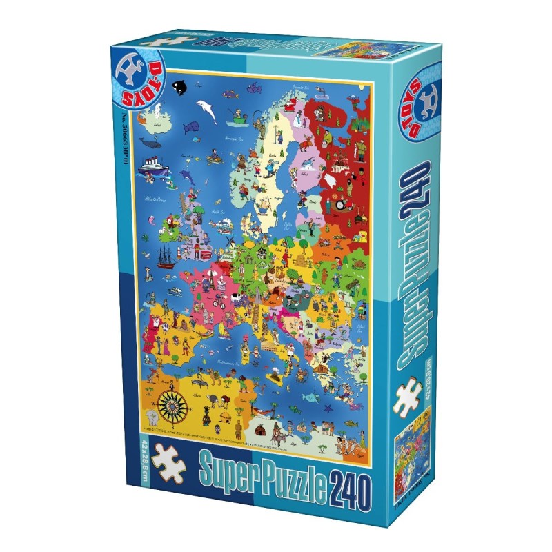 Puzzle 240 Piese, D-Toys, Harta Europa