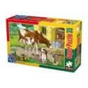 Puzzle 35 Piese, D-Toys, Animale Domestice, Vacute si Catel