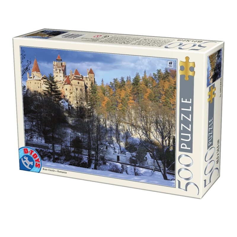 Puzzle 500 Piese D-Toys, Castelul Bran Iarna