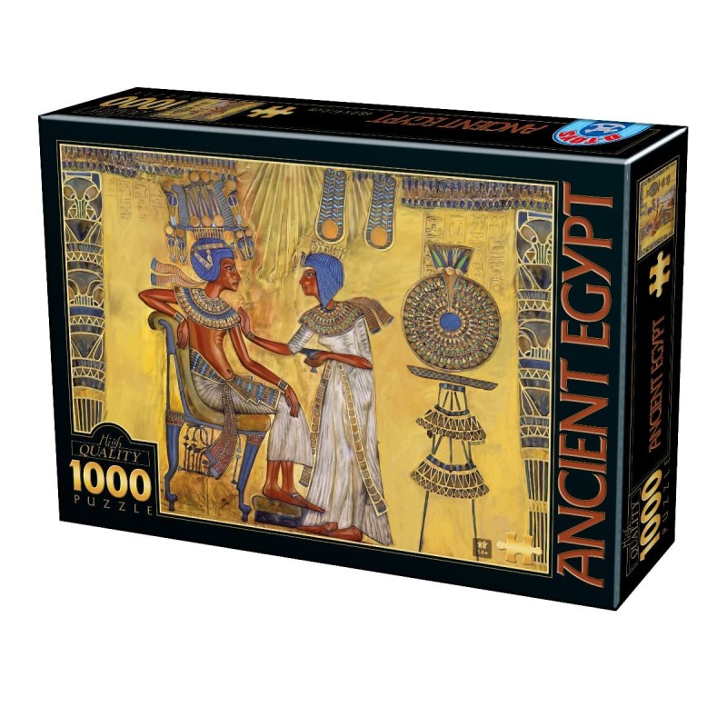 Puzzle 1000 Piese D-Toys, Egiptul Antic, Tutankhamon si Ankhesenamun