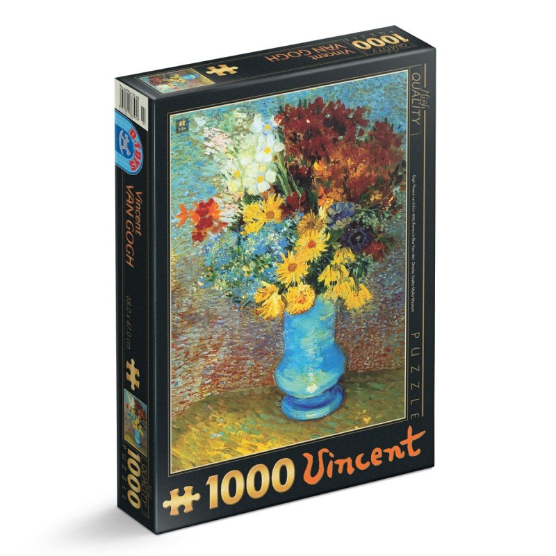 Puzzle 1000 Piese D-Toys, Vincent van Gogh, Flowers in a Blue Vase