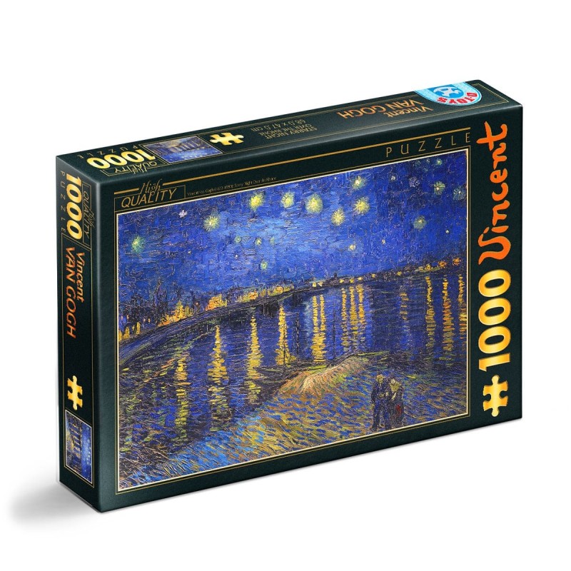 Puzzle 1000 Piese D-Toys, Vincent van Gogh, Starry Night Over the Rhone