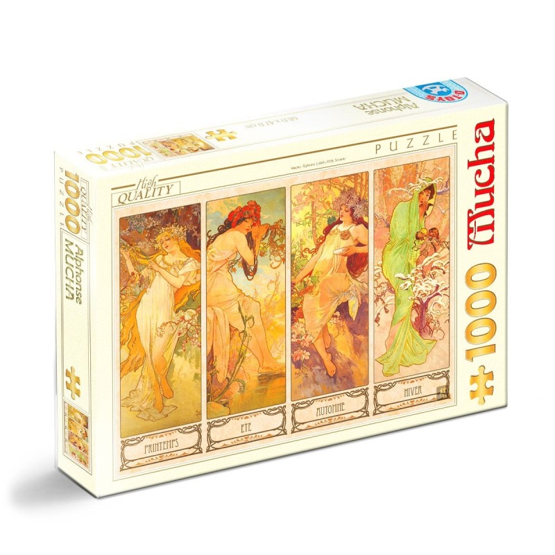 Puzzle 1000 Piese D-Toys, Alphonse Mucha, Seasons, Anotimpuri