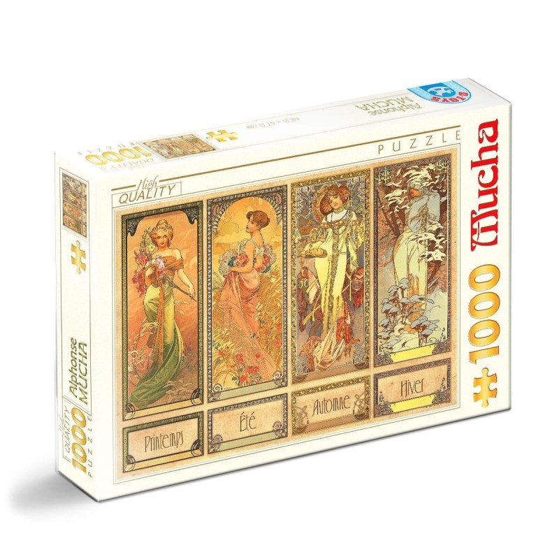 Puzzle 1000 Piese D-Toys, Alphonse Mucha, Seasons 2, Anotimpuri