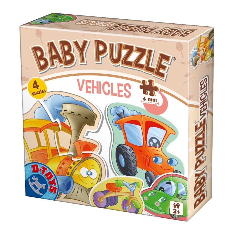 Puzzle pentru Bebelusi, D-Toys, Vehicule