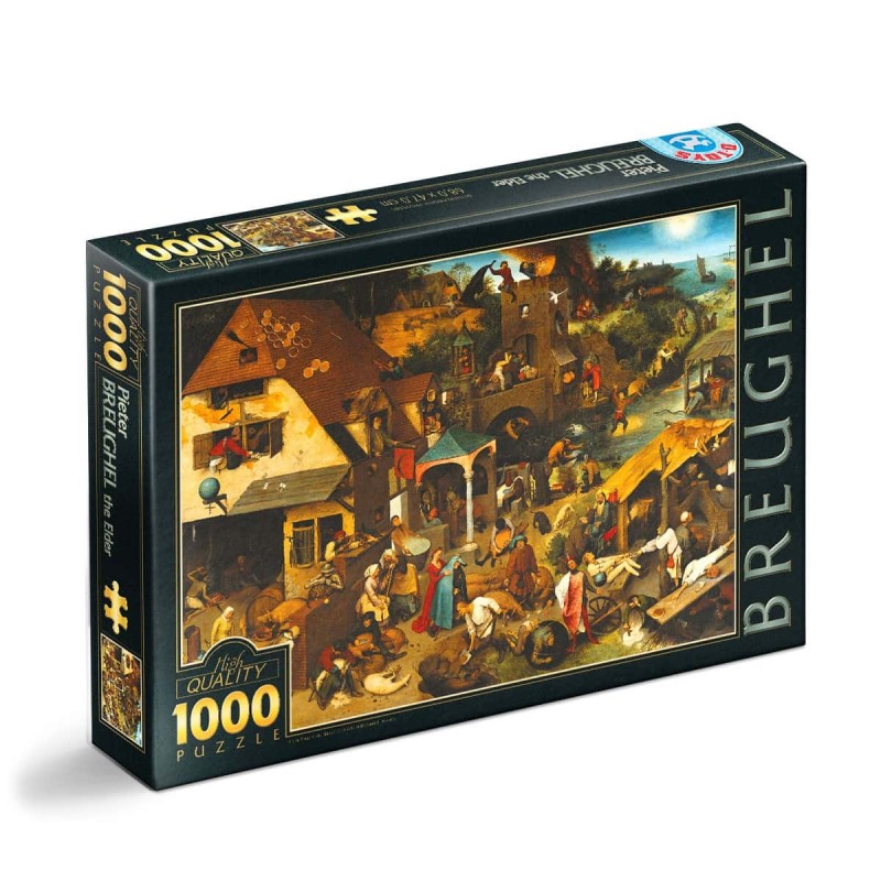 Puzzle 1000 Piese D-Toys, Bruegel cel Batran, Proverbe Olandeze