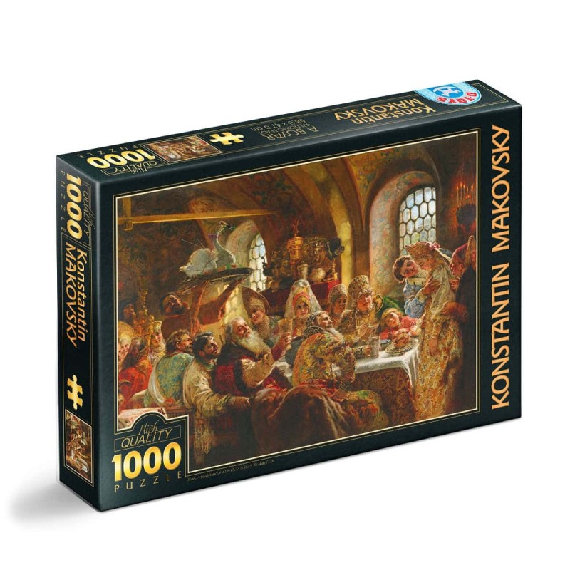 Puzzle 1000 Piese D-Toys, Konstantin Makovsky, A Boyar Wedding Feast