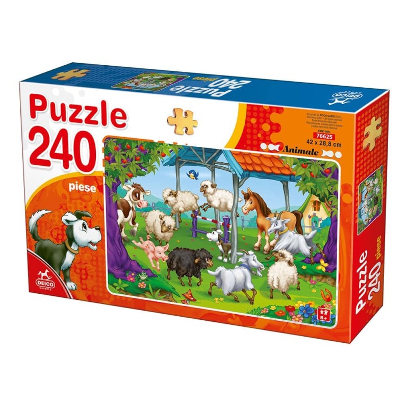 Puzzle 240 Piese, Deico, Animale de la Ferma