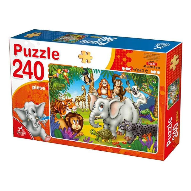 Puzzle 240 Piese, Deico, Animale Salbatice