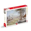 Puzzle 1000 Piese Deico, Pieter Bruegel cel Tanar, Winter Landscape with Skaters and Birds Trap