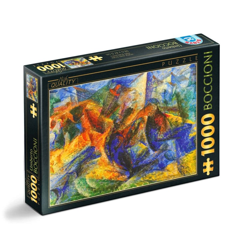 Puzzle 1000 Piese D-Toys, Umberto Boccioni, Horse Rider Houses