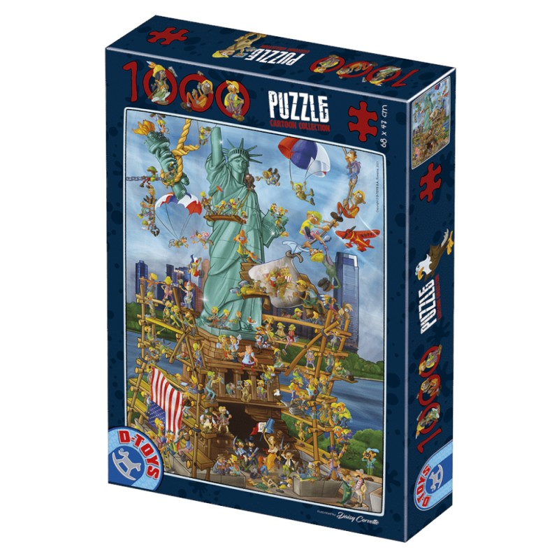 Puzzle 1000 Piese D-Toys, Cartoon New York