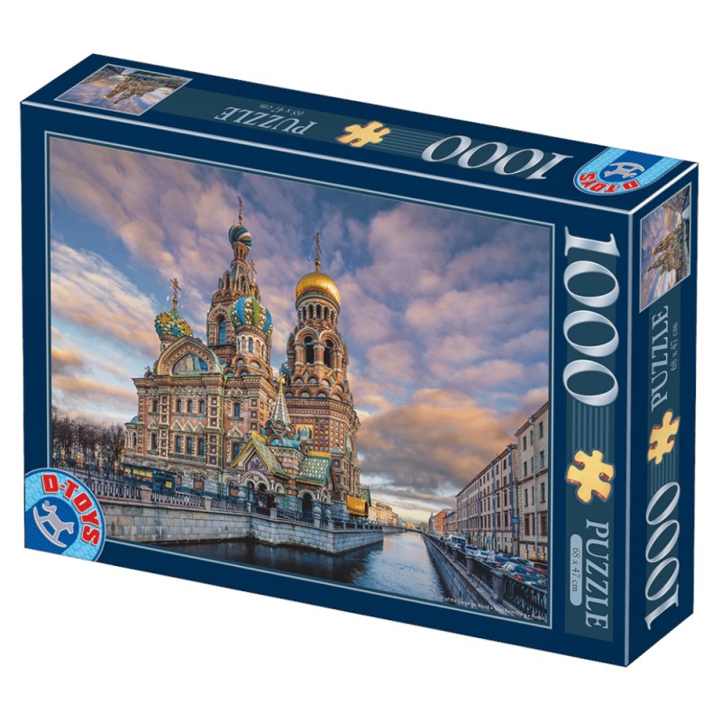 Puzzle 1000 Piese D-Toys, Savior on the Spilled Blood, Sankt Petersburg