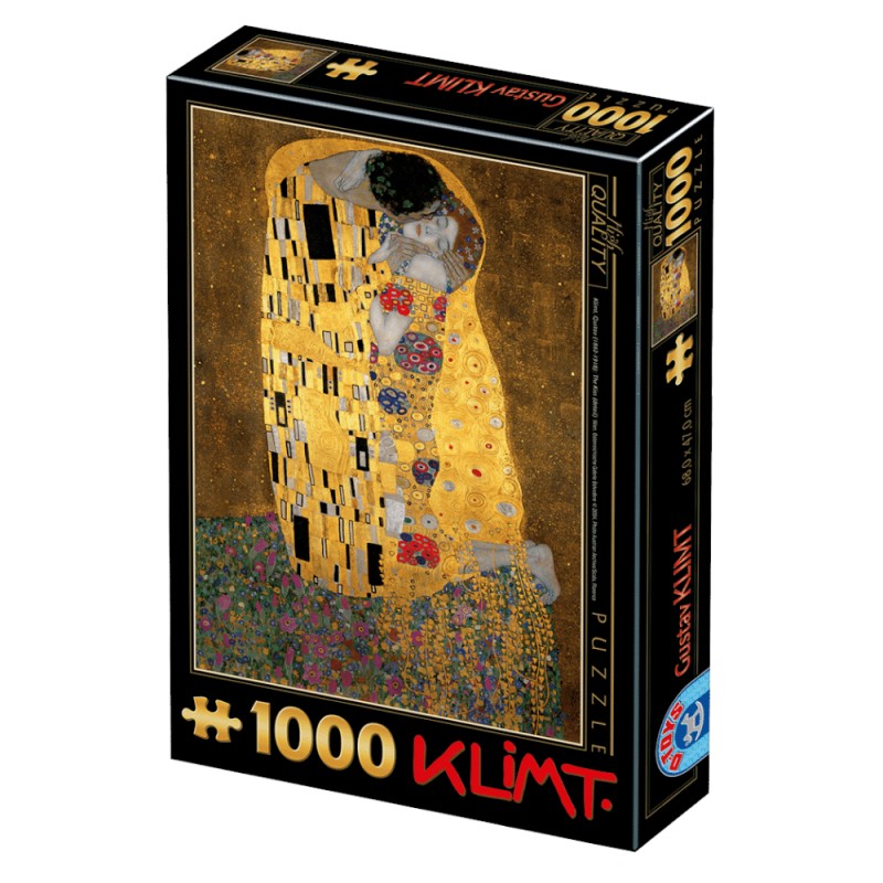 Puzzle 1000 Piese D-Toys, Gustav Klimt, The Kiss, Sarutul