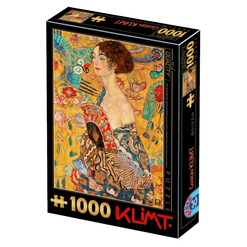 Puzzle 1000 Piese D-Toys, Gustav Klimt, Lady with a Fan