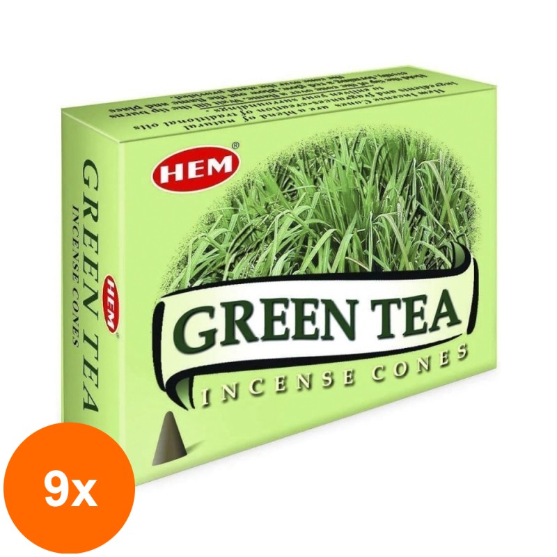 Set 9 x Conuri Parfumate, Green Tea