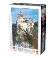 Puzzle 1000 Piese pentru Adulti, Deico, Castelul Bran Iarna