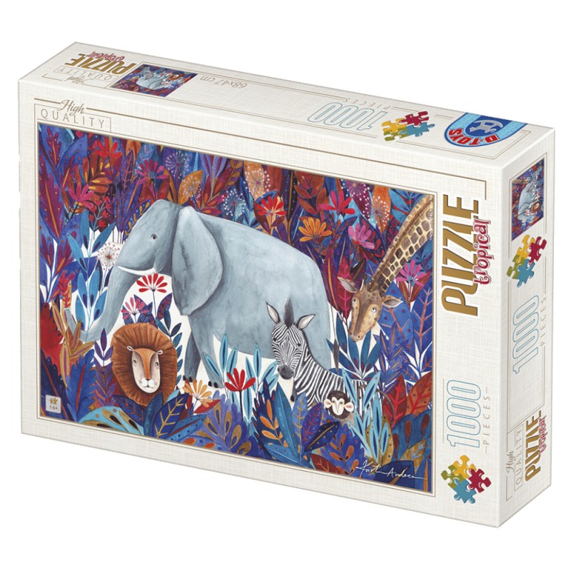 Puzzle 1000 Piese D-Toys, Animale Exotice de Kurti Andrea