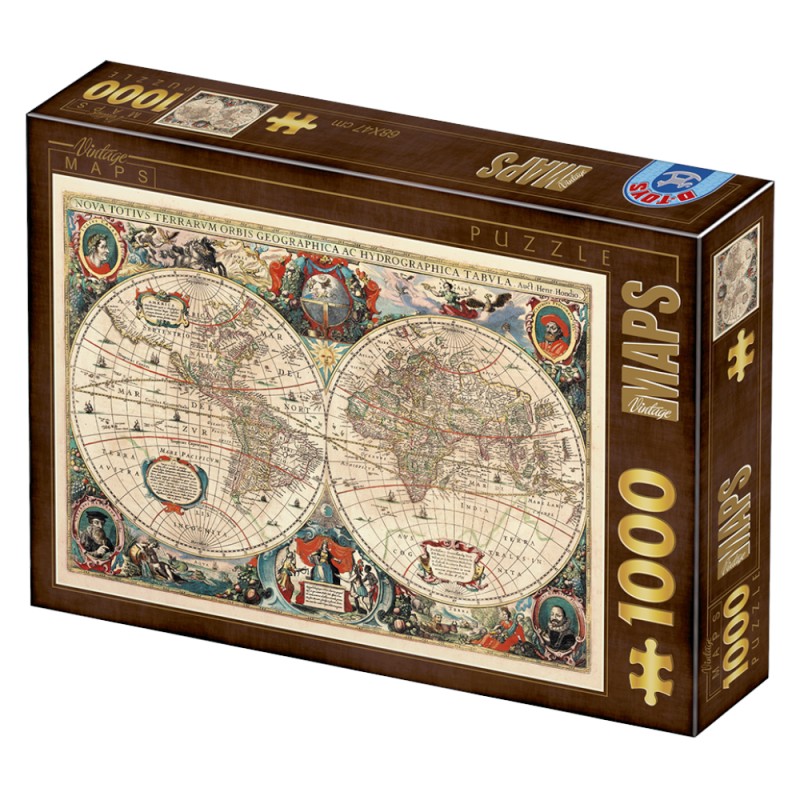 Puzzle 1000 Piese D-Toys, Postere de Epoca, Harta de Epoca