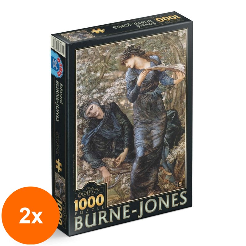 Set 2 x Puzzle 1000 Piese D-Toys, Edward Burne Jones, The Beguiling of Merlin