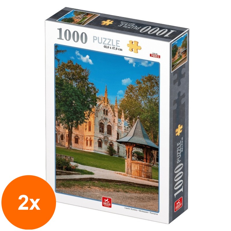 Set 2 x Puzzle 1000 Piese pentru Adulti, Deico, Castelul Sturdza