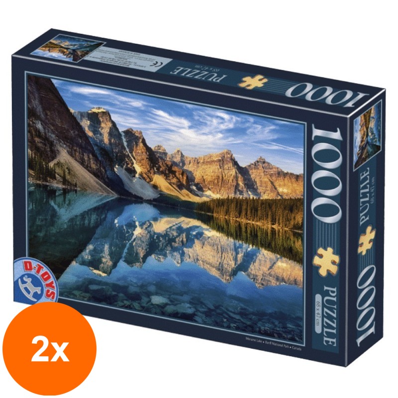 Set 2 x Puzzle 1000 Piese D-Toys, Peisaj din Natura, Canada