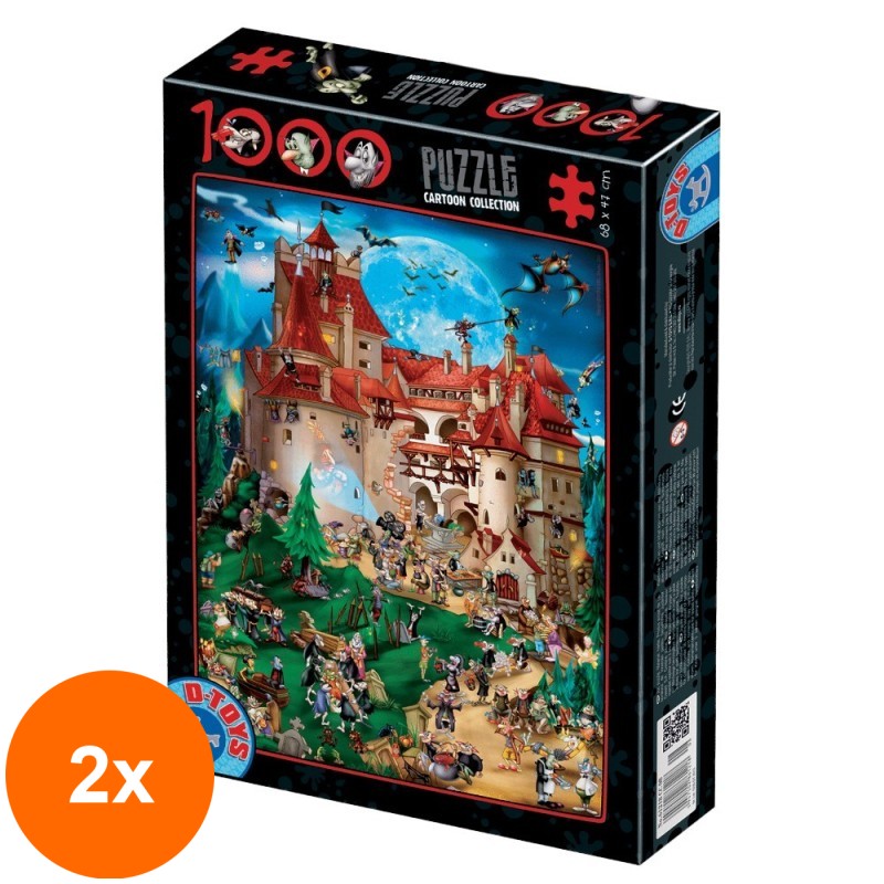 Set 2 x Puzzle 1000 Piese D-Toys, Cartoon Dracula