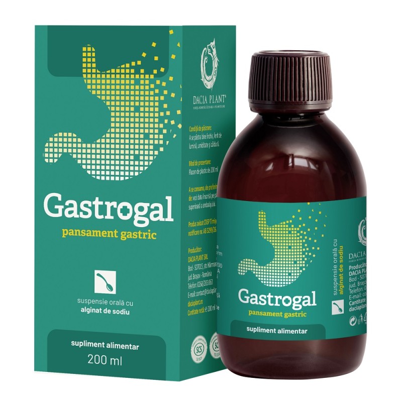 Pansament Gastric, Gastrogal, Suspensie Orala, 200 ml